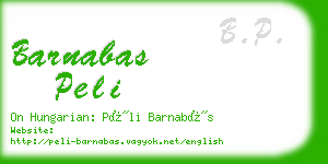 barnabas peli business card